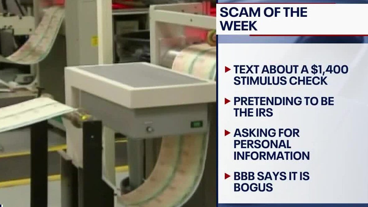 Scam of the week: Bogus text about $1,400 stimulus check